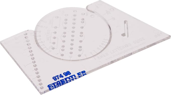 Lettering Sjabloon - Tekenhulp - Precisie Tekenen - Duurzaam Plastic - 3 x 5.75 inch