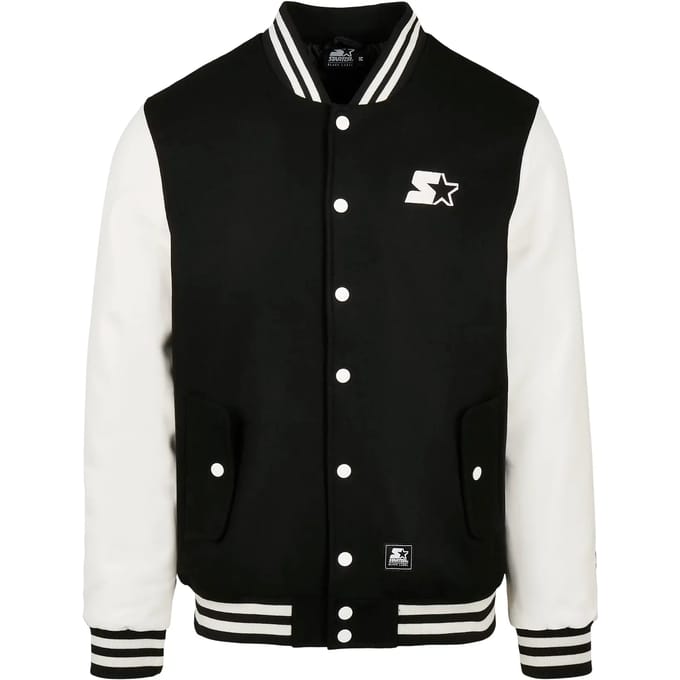 Starter Black Label - Starter College jacket - S - Zwart/Wit