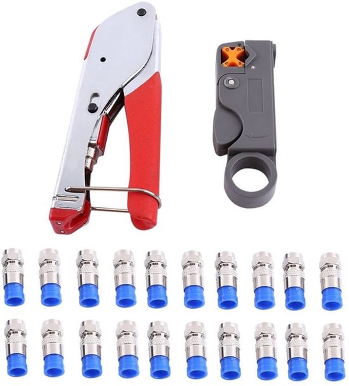 Allecto - Compression Pliers - Coaxial Kabel Stripper - Ergonomisch