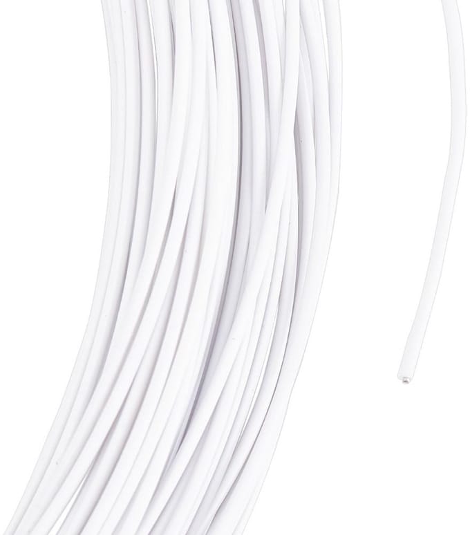 Witte bloemdraad 1,5 mm - Flexibele geanodiseerde metaaldraad voor knutselen en hoed styling