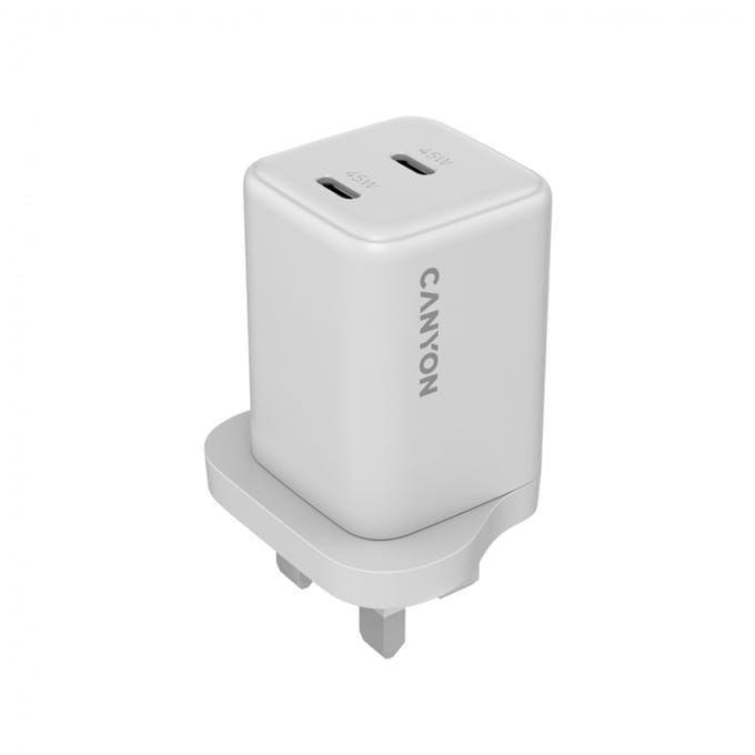 Canyon CU45CC-UK Serie - Oplader - 45W - 2x USB-C - GaN Technologie