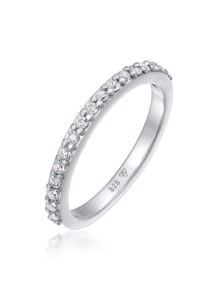 Elli PREMIUM - Ring - Laborgezüchteter Diamant Weiß (0.068 ct) 925 Sterling Silber - Dames