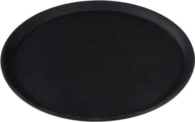 Cosy & Trendy Dienblad - antislip - rond - 40 cm - zwart - serveerblad