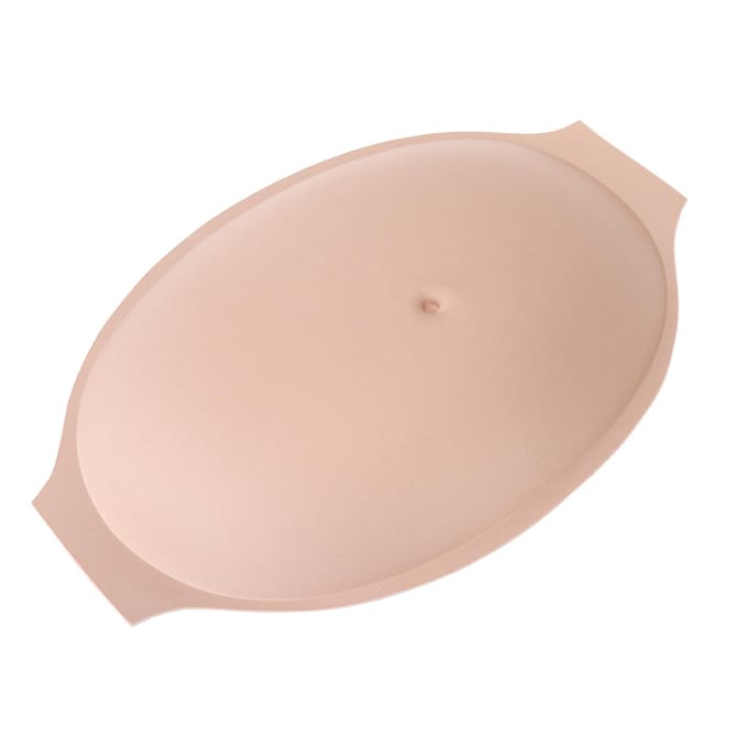 Faux ventre de grossesse rectangulaire respirant et léger pour accessoires beige