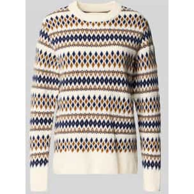 Loose fit gebreide pullover van wolmix model 'FAIRISLE'