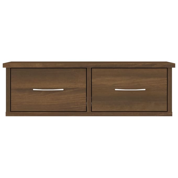vidaXL - Wandkast - 60x26x18,5 - cm - bewerkt - hout - bruin - eikenkleur
