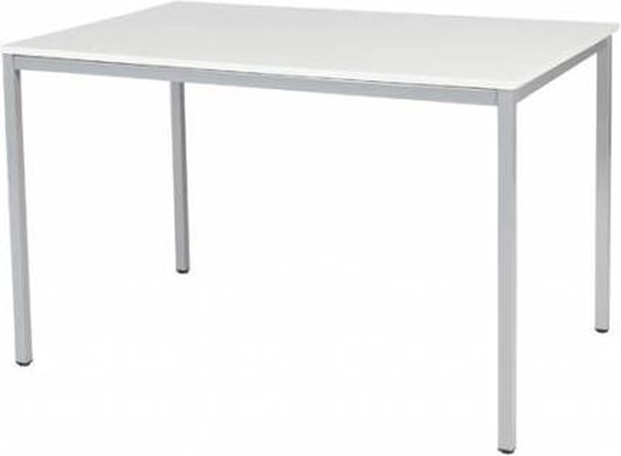 Bureautafel - Domino Basic 120x80 wit - alu frame