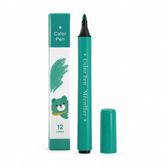 Kinder-Aquarellmarker – Stahlrostgrün – Auswaschbare Farbe – Nachfüllbare Großkapazität – Einzelstift mit Basisverpackung