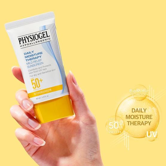 [PHYSIOGEL] Daily Moisture Therapy Milde Verzachtende Zonnebrandcrème SPF 50+ PA++++ 40ml white