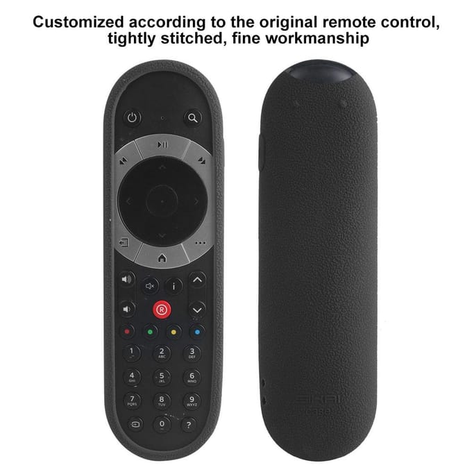 Remote Control Case TV Silicone Anti slip Cover Skin for SKY Q TV Remote Controller(Black) black