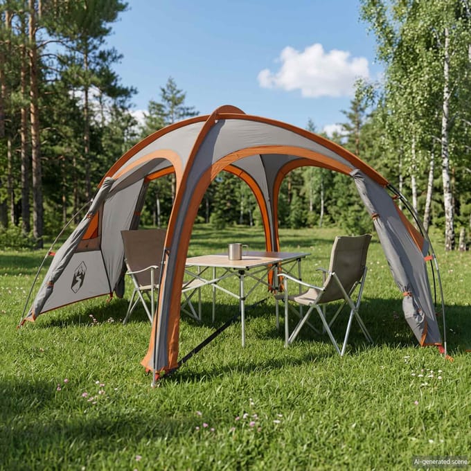 vidaXL - Trekkingtent - met - regenkap, - waterbestendig - 2-persoons