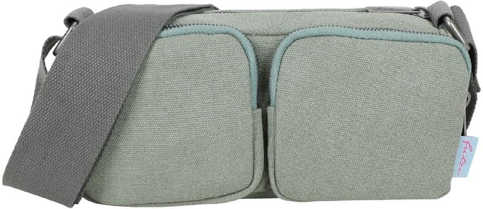 Fritzi aus Preußen schoudertas Donny Crossover Bag Long Canvas Jade groengrijs