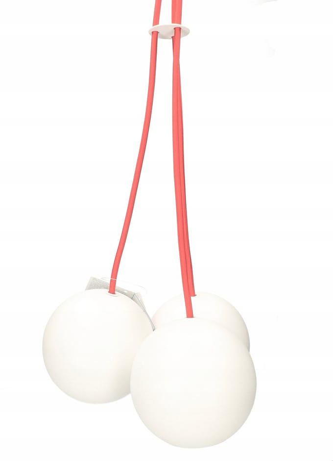 BUBBLE Hanglamp Wit Rood III 3xGU10 - Stijlvol Design
