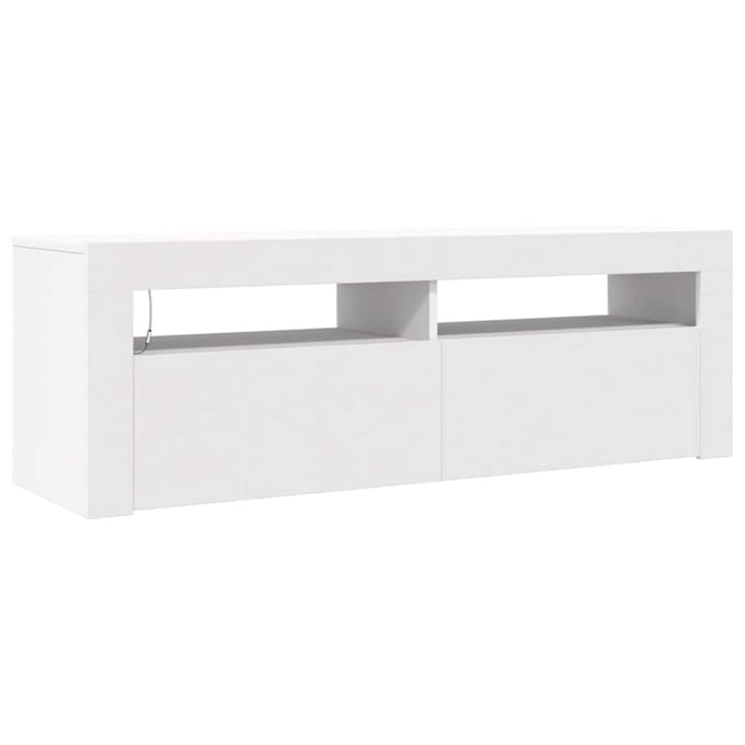 vidaXL - Tv-meubel - met - LED-verlichting - 120x35x40 - cm - wit