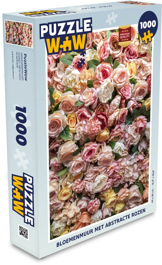Puzzel Rozen - Kleuren - Muur - Legpuzzel - Puzzel 1000 stukjes volwassenen
