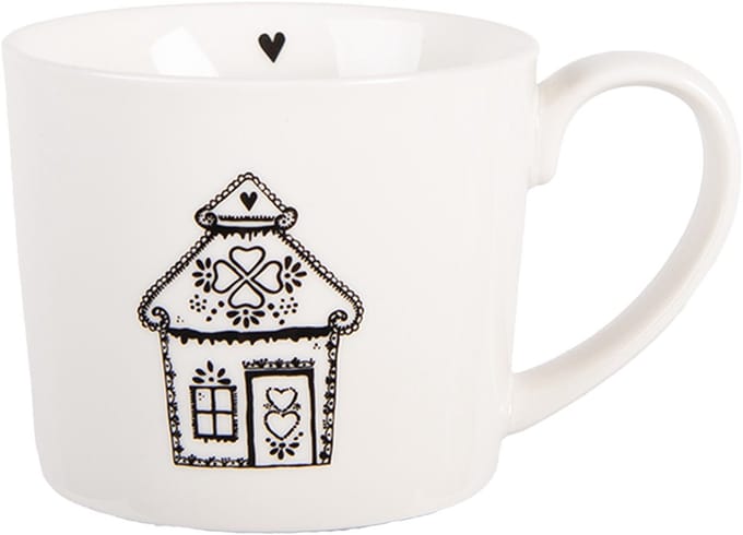Clayre & Eef Mok 275 ml Wit Porselein Gingerbread house