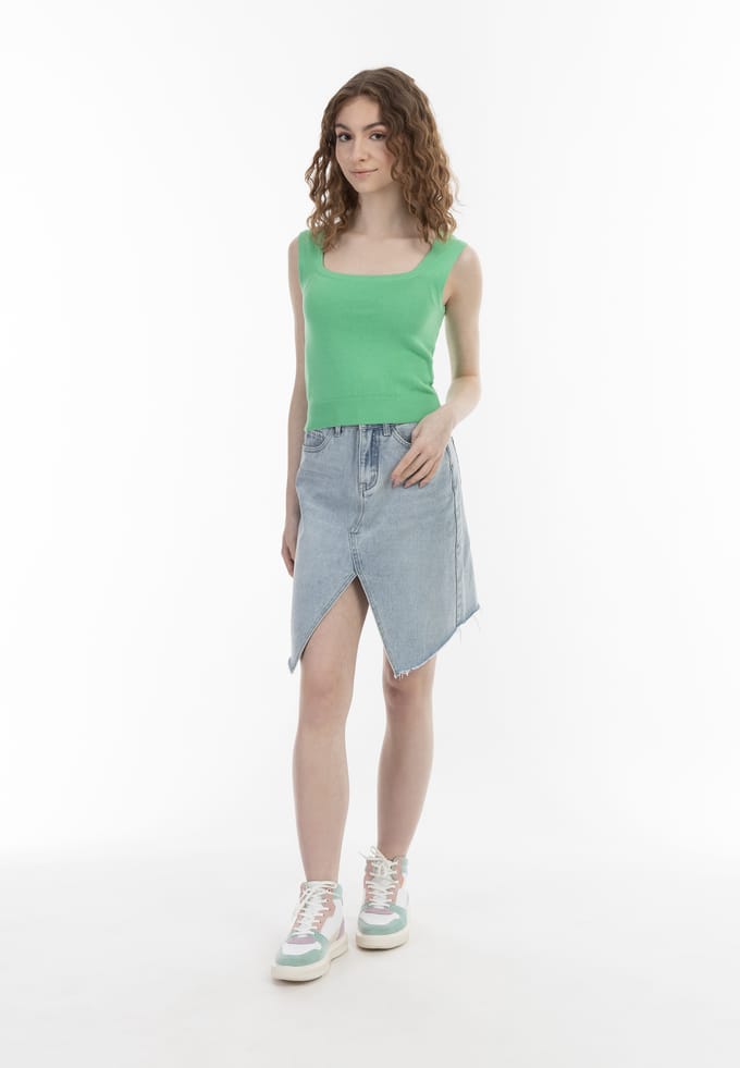 Mymo Gebreide top Dames lichtgroen