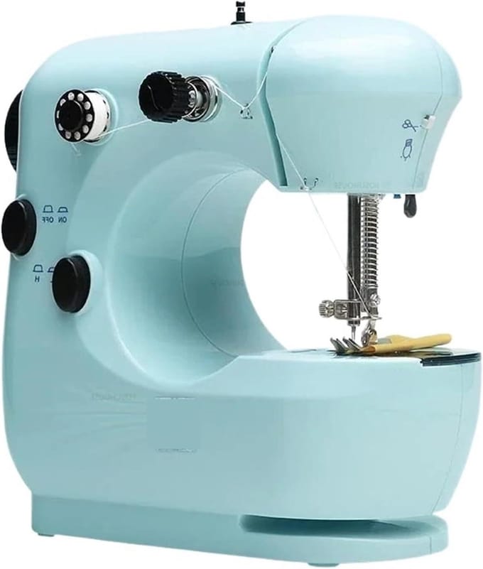 Naaimachine - Mini machine - Kleding maken - Dubbele draad - 20x19x10cm - Wit