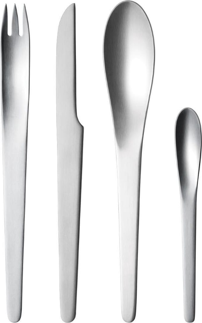 Gerog Jensen bestekset - Arne Jacobsen - 4 delig - mat rvs