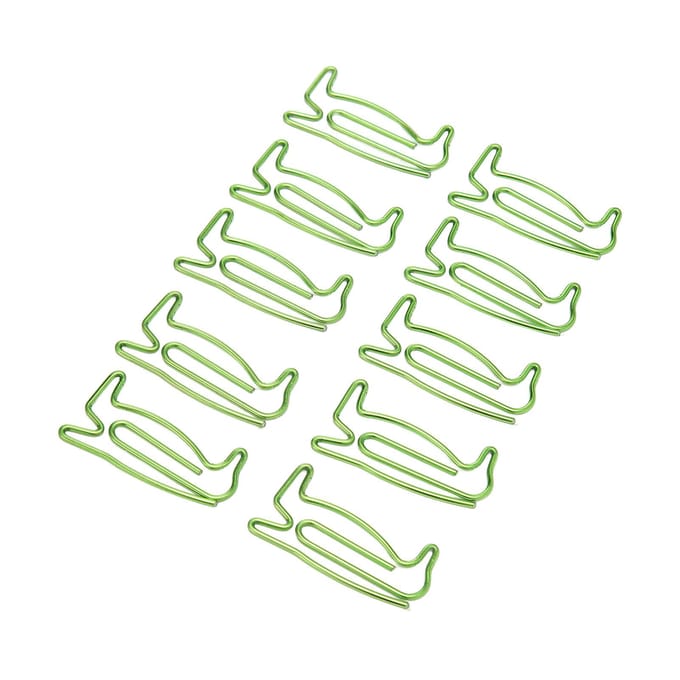 100 Stuks Paperclips Schattig Uniek Pinguïnvorm Elektroplating Proces Lichtgewicht Draagbaar Metaal beige
