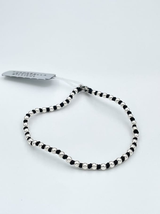Spadarella Gioielli - SPBR01 - Armband - 925 Zilver - 3 mm - Black 4000 - 19 Cm