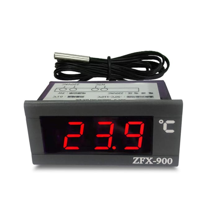 ZFX-900 ingebouwde temperatuurmeter Intelligent digitaal temperatuurdisplay voor koelkast zwart