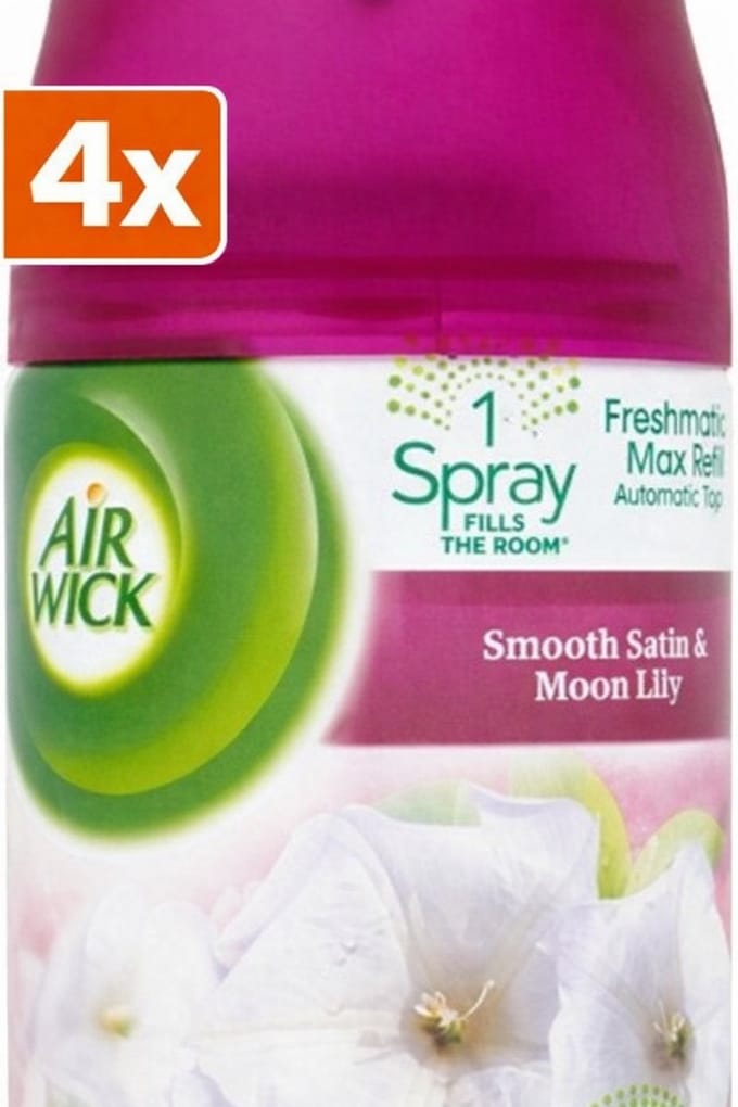 (4x) Air Wick - Luchtverfrisser - Navulling - Lelie - 250ml