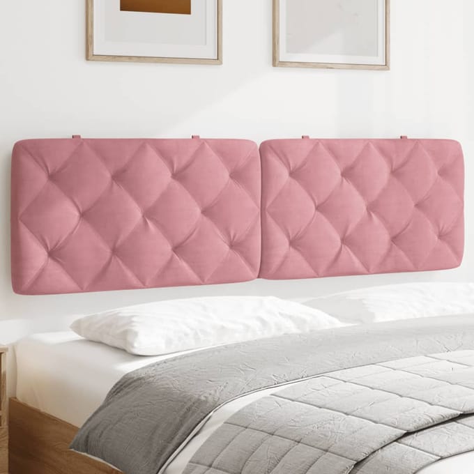 vidaXL - Hoofdbordkussen - 180 - cm - fluweel - roze