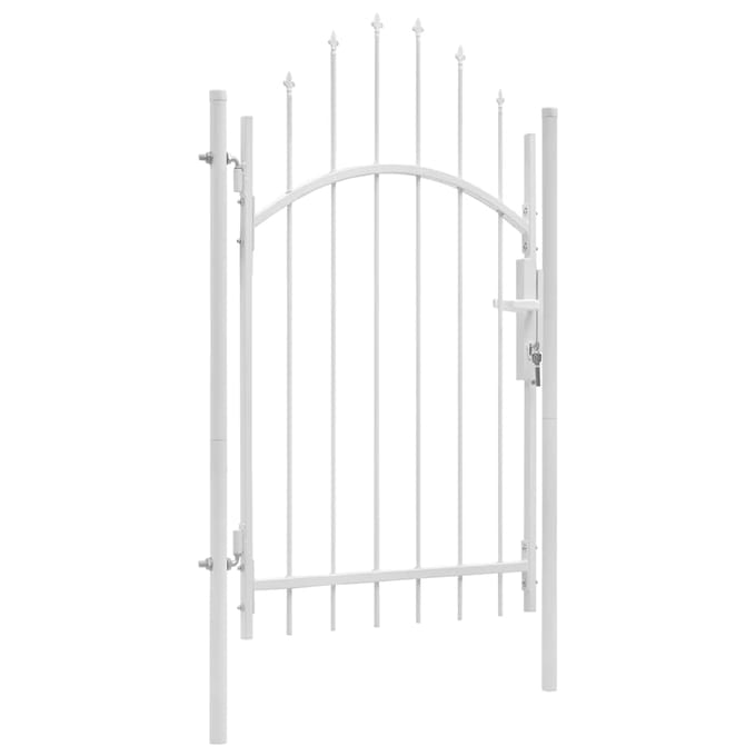 Portail de jardin Woerden Acier 1 x 2,45 m Blanc
