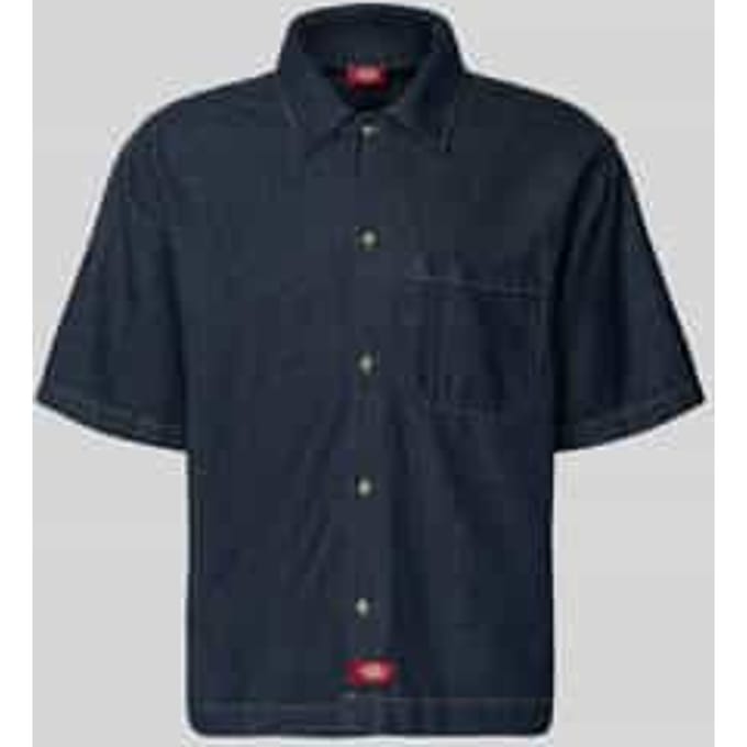 relaxed fit jeanshemd met borstzak
