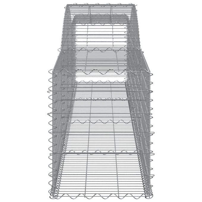 vidaXL - Schanskorven - 9 - st - gewelfd - 400x50x60/80 - cm - gegalvaniseerd - ijzer