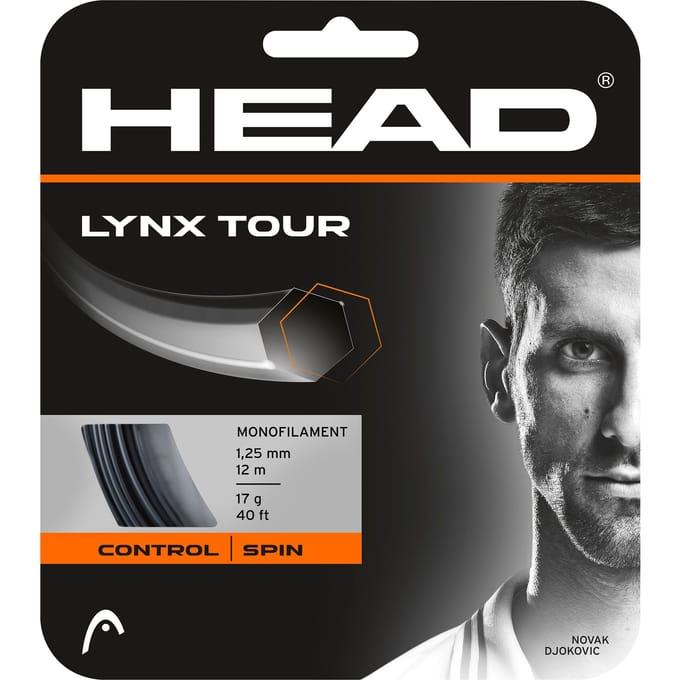 HEAD Lynx Tour Tennissnaar Zwart 1.30 mm - Spin & Controle