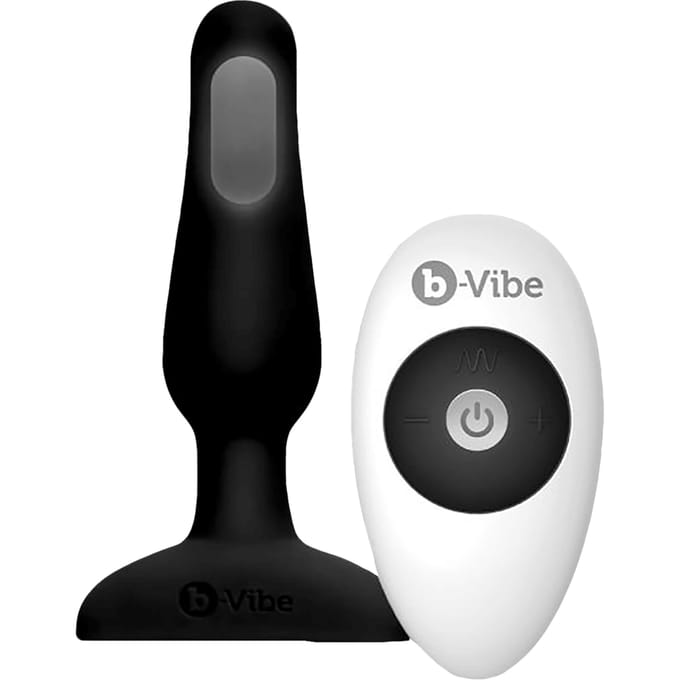 B Vibe Novice Remote Control Buttlug - Zwart