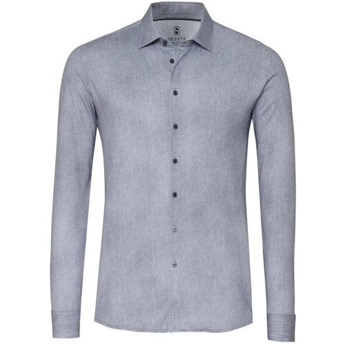 Desoto Overhemd Denim Look Casual Kent Grijs / male