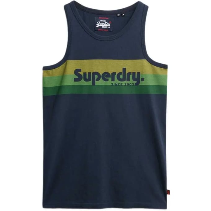 Gestreepte logotanktop Superdry Cali