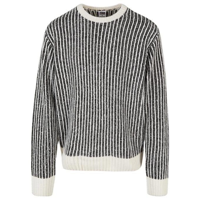 Urban Classics - Oversized Two Tone Sweater/trui - 5XL - Gebroken wit/Zwart