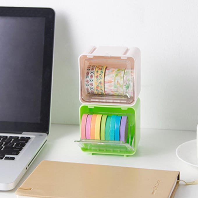 Tape Dispenser Cutter Roll Tape Houder Organizer Desktop DIY Sticker Roll Tape Cutter Dispenser Bureau Accessoire geel