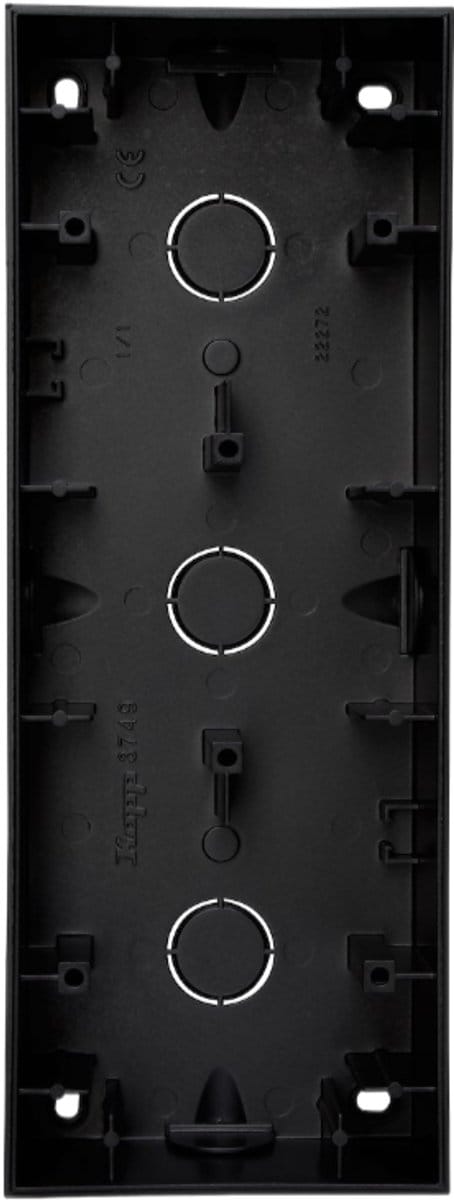 Kopp opbouwdoos 3-voudig - HK07 mat zwart (374950004)