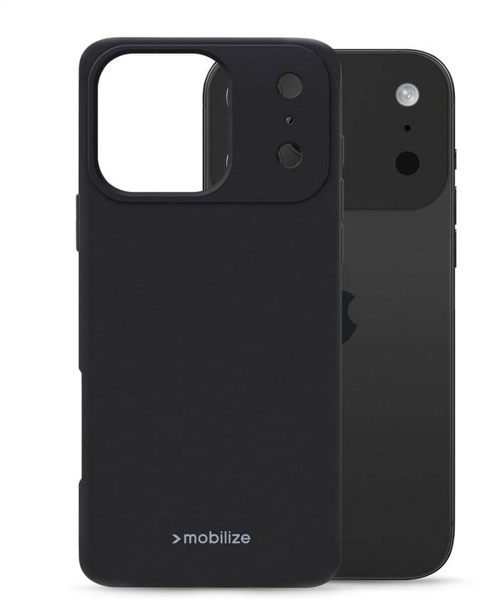 Mobilize Rubber Gelly Case - Geschikt voor Apple iPhone 17 Pro Max Matt - Black