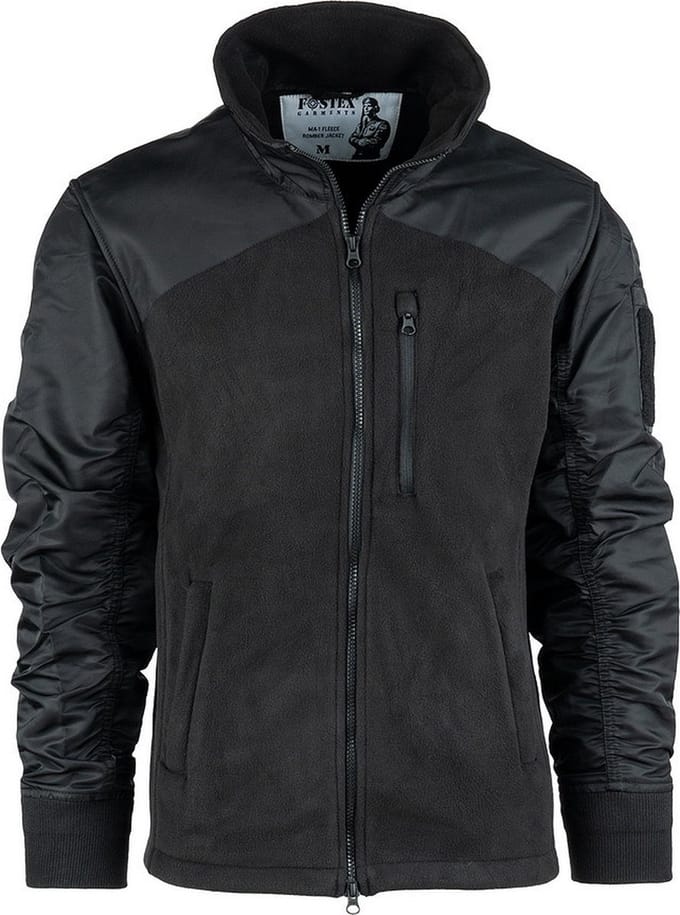 Fostex Ma-1 Fleece Bomber Jacket Zwart S