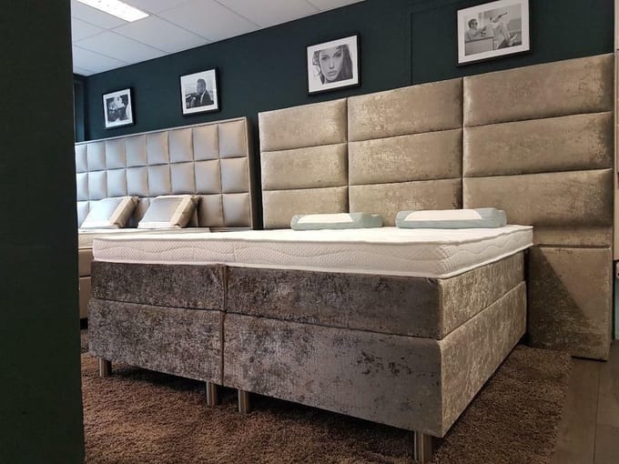 Boxspring 200x210 Royal Croco Compleet met Pocktervering matrassen en Tencel Topper