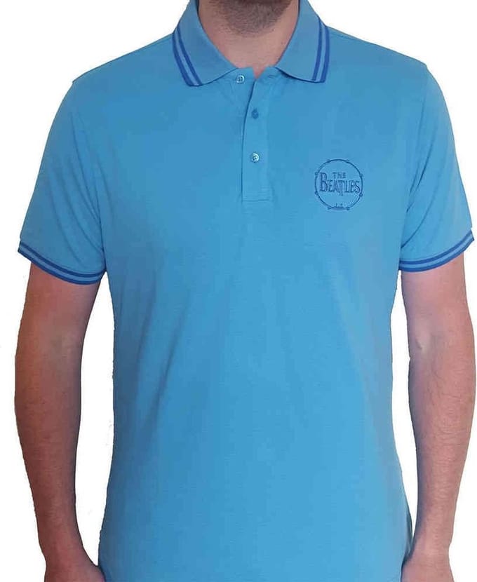 The Beatles - Drum Logo Polo shirt - L - Blauw
