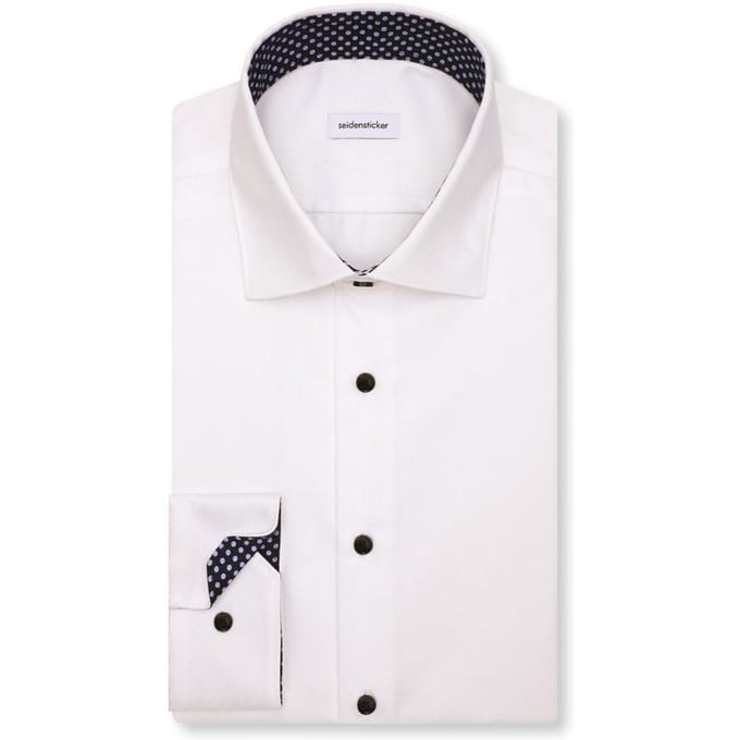 Seidensticker New Kent Slim Fit - Overhemd - Extra Lange Mouwen – Wit – Maat 44