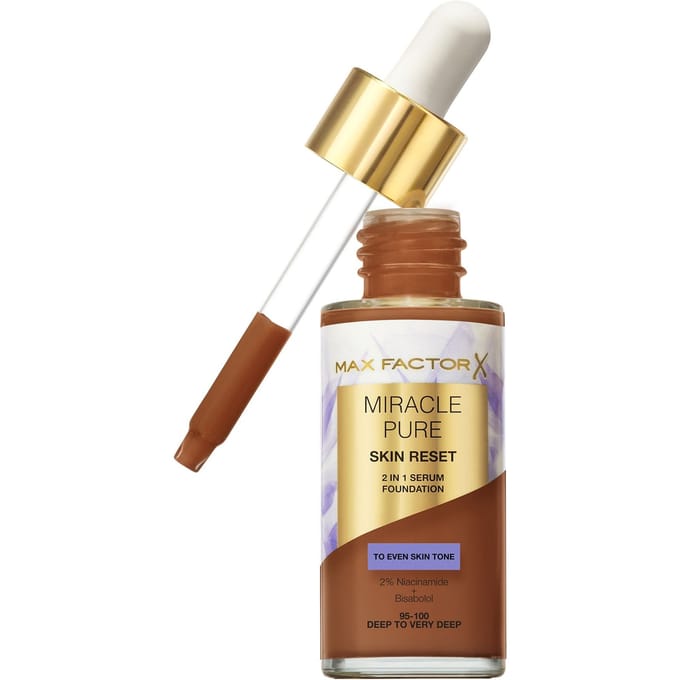 Max Factor Miracle Pure Skin Revival Serumfoundation 30 ml (Verschillende Tinten) - 95-100 Deep to Very Deep