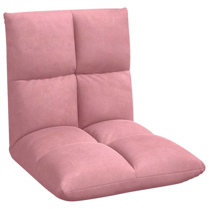 vidaXL - Verstelbare - vloostoel - Roze - Fluweel