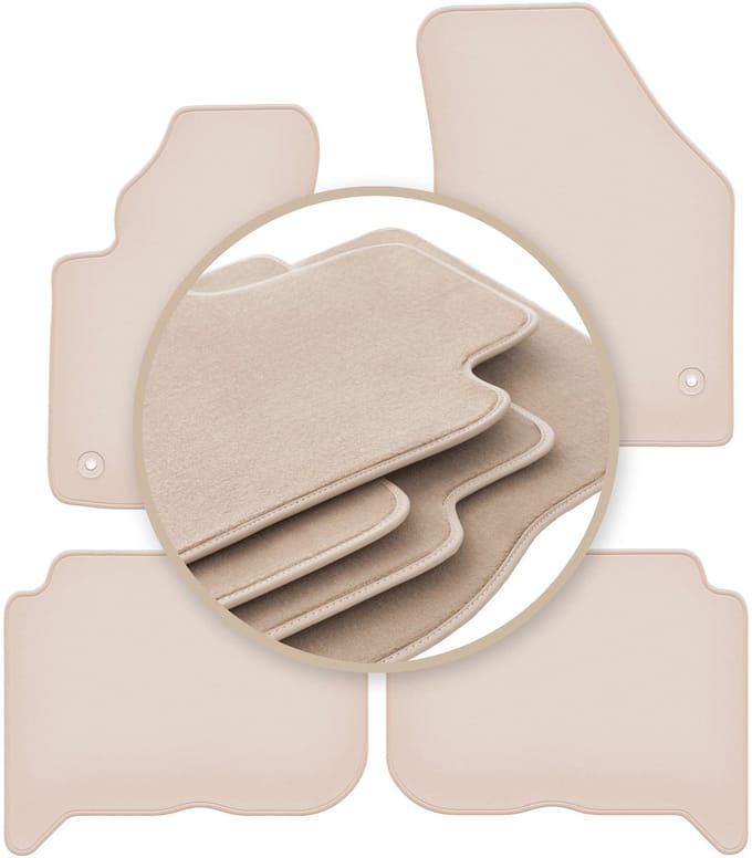 PREMIUM beige matten voor: Volkswagen Touran I FL minivan 2010-2015