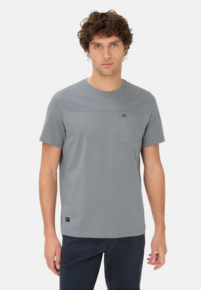 camel active T-Shirt met borstzak - Maat - Stormblauwmenswear-M