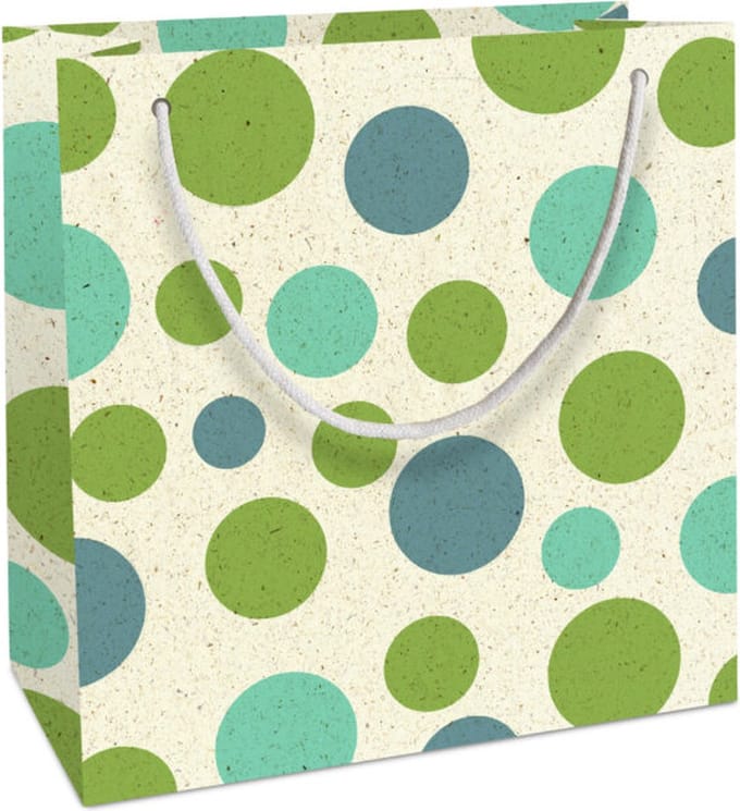 Tasje 20x21x8cm, Fantasie Bubbles, Graspapier