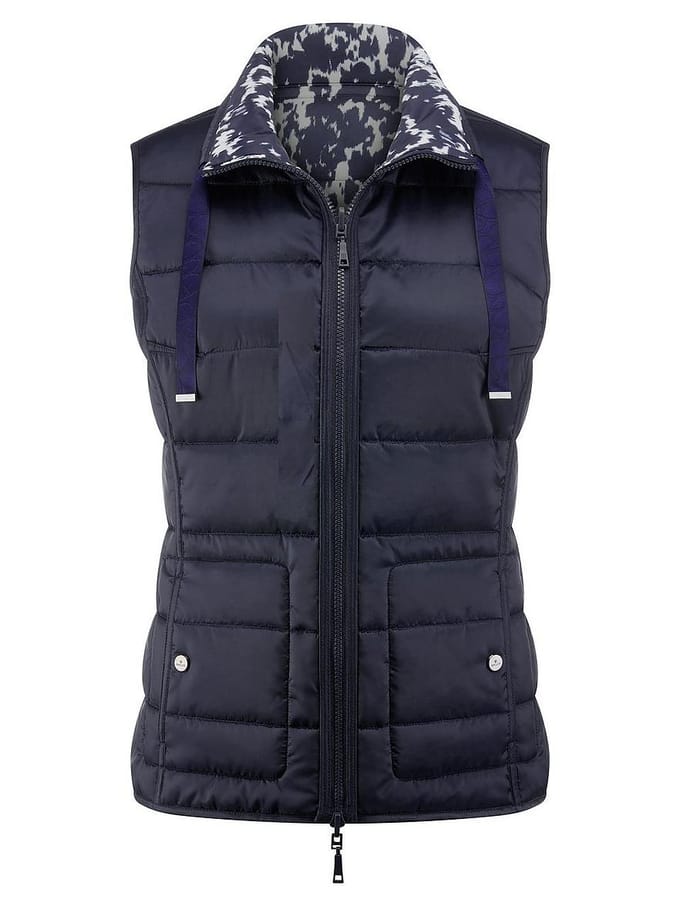 Keerbare bodywarmer Van BASLER blauw