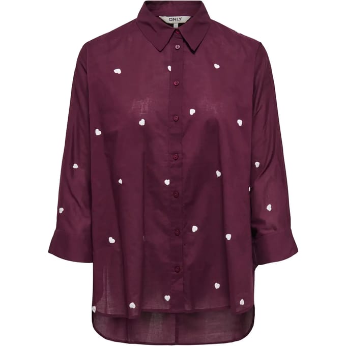 ONLY - ONLNEW LINA GRACE LS EMB SHIRT NOOS WVN - Dames - Blouses